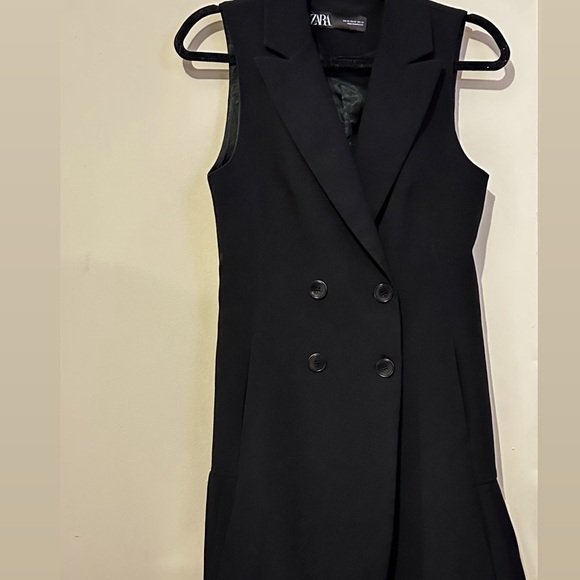 Zara Black Sleeveless Blazer Dress - Picture 1 of 2
